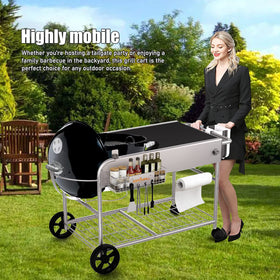 BBQMall lid holder design keeps lids within reach during grilling.