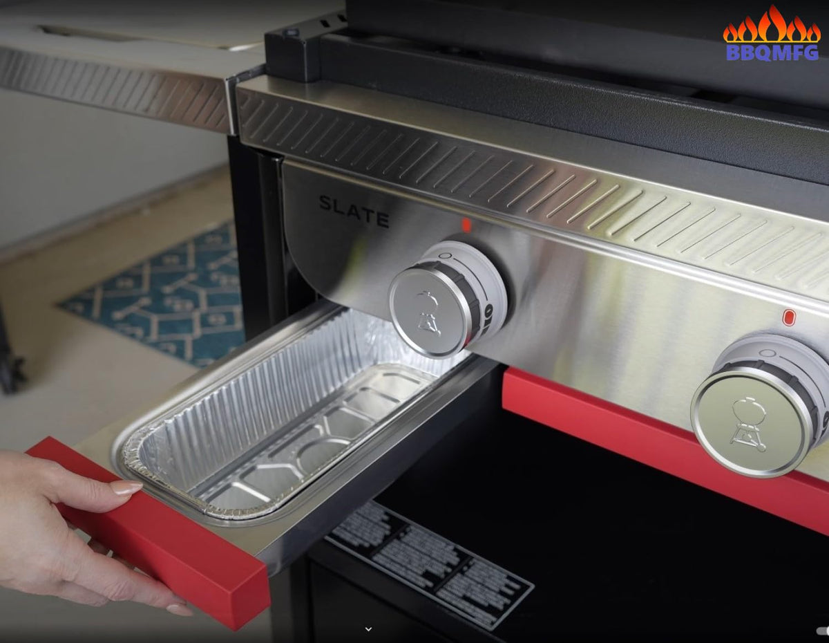 BBQMFG liners work with Weber Slate Griddle to reduce mess during sear.