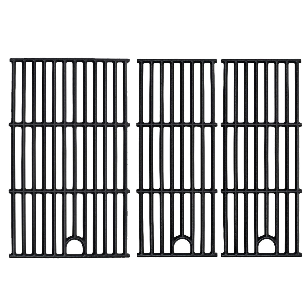 BBQration 17-inch narrow grate close-up in matte cast iron for even heat