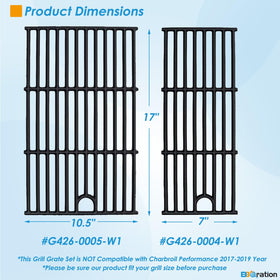 BBQration 3-pack close-up confirms two narrow and one wide grate