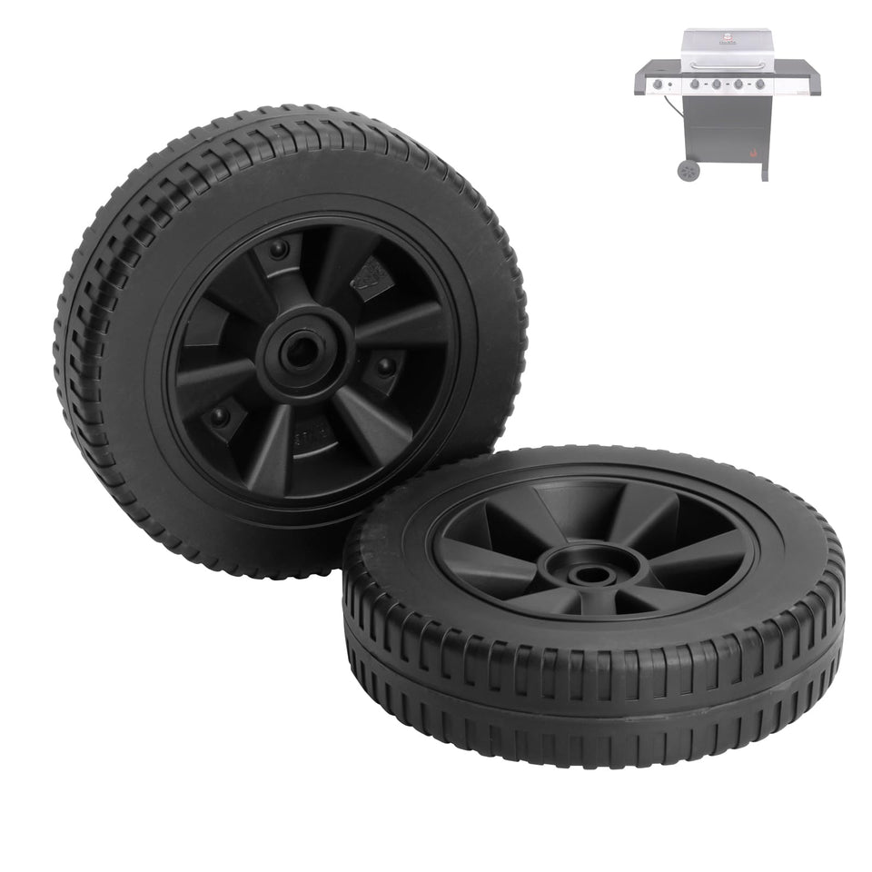 BBQration 7-inch grill wheels pack for Charbroil compatibility and easy movement.