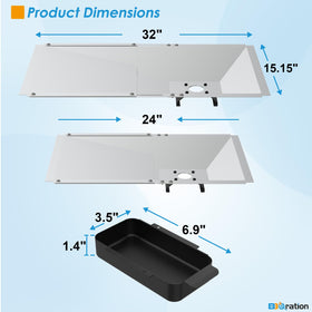 BBQration catch pan measures 6.9 by 3.5 by 1.4 inches.