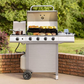 BBQration Charbroil grease tray set, angled view for efficient setup