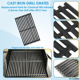 BBQration Charbroil TRU Infrared 4-burner grate replacement for grill