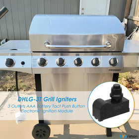 BBQration DHLG-3T tri-outlet design supports ignition across burners.