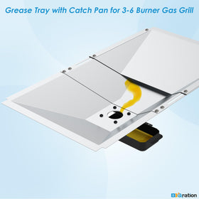 BBQration easy-clean surface speeds post-cook cleanup.