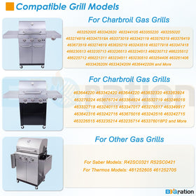 BBQration G416-0015-W1 grease pan replacement, side view for smooth swaps