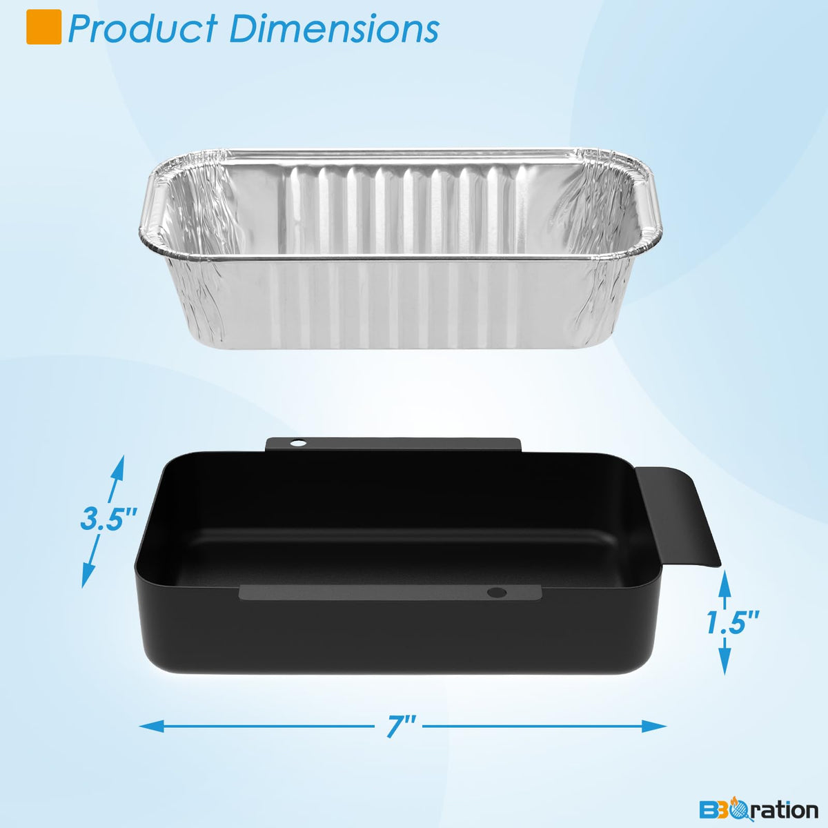 BBQration Charbroil grease catcher 463644220n, right-view for clean grilling