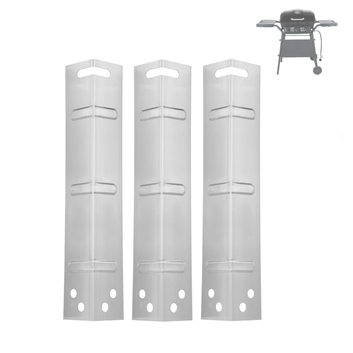BBQration heat plates 3-pack for Expert Grill XG10-101-002-02 deliver durable stainless steel replacement