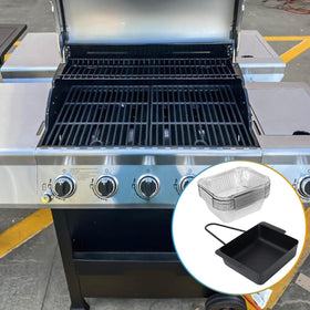 BBQration 15-pack liners ready for use after cooking