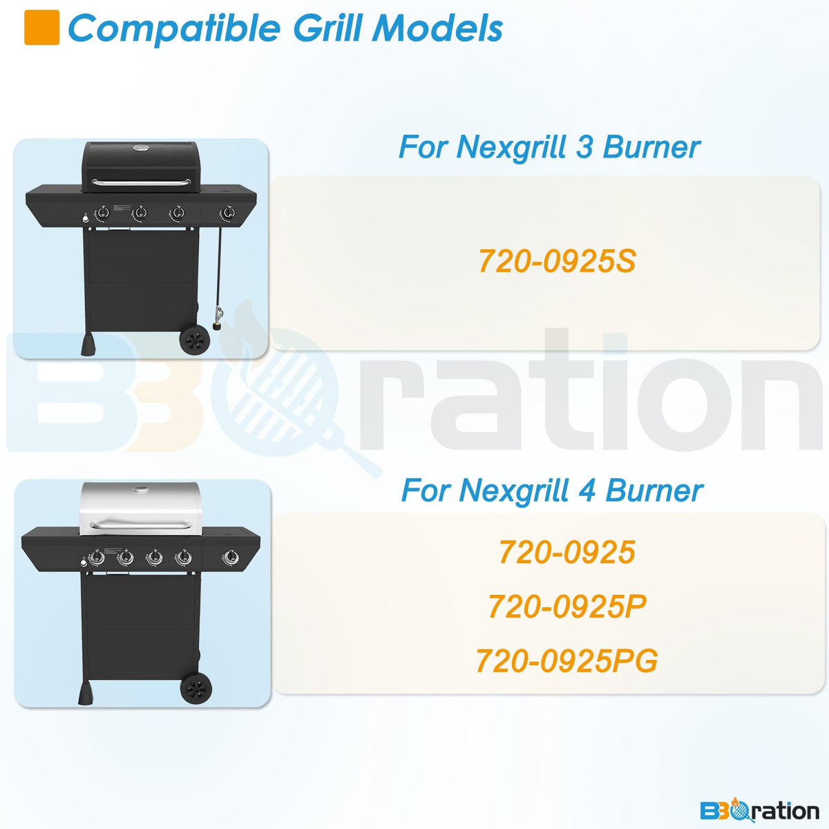 BBQration Nexgrill 720-0925P grate, 17 x 12 1/4 inches, replacement part.