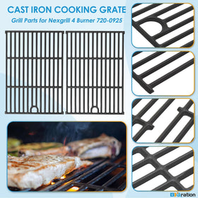 BBQration Nexgrill 720-0925PG grate, 17 x 12 1/4 inches, consistent heat.