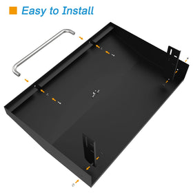 BBQration lid includes thermometer for better heat control during cooking.