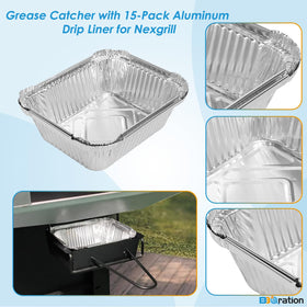 BBQration universal grease cup compatible with Nexgrill and Cuisinart CGG-7400