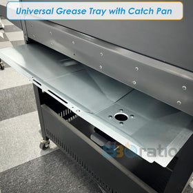 BBQration universal grease tray with catch pan on Nexgrill 720-0882A, quick swaps.