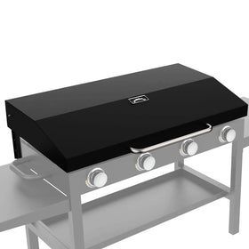 BBQration hinged lid for Blackstone 36-inch griddle with front access for hands-free operation.