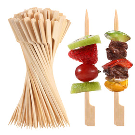 BBQStyle 200-pcs bamboo skewers 3.5 inch ready for appetizers and kebabs.