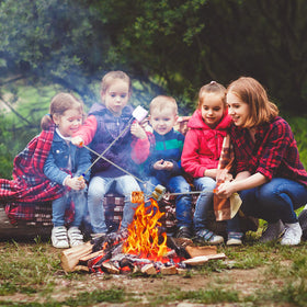 BBQStyle color-coded ends help everyone claim their stick at the bonfire.