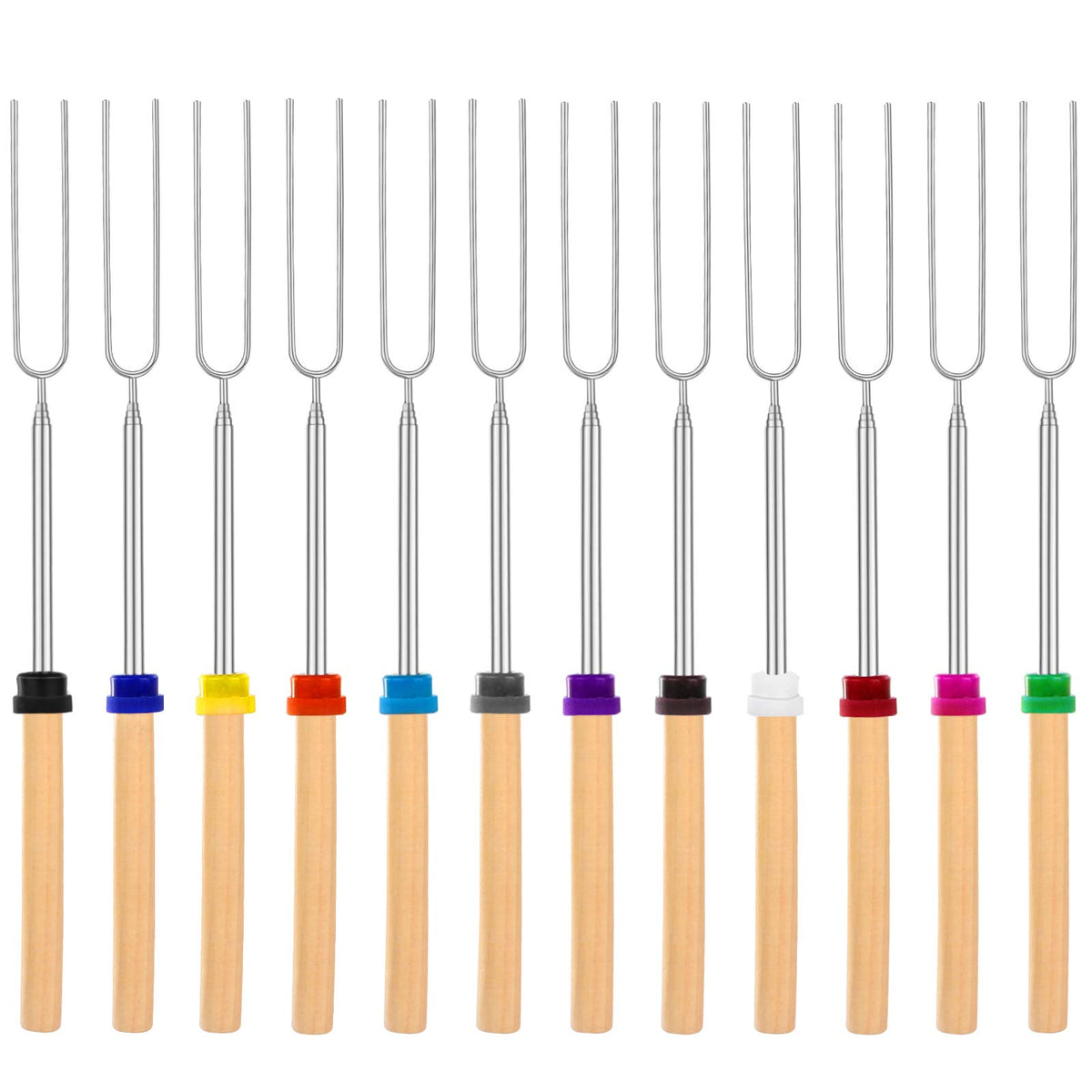 BBQStyle kid-friendly roasting sticks with safe 32-inch reach
