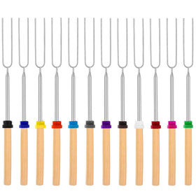 BBQStyle kid-friendly roasting sticks with safe 32-inch reach