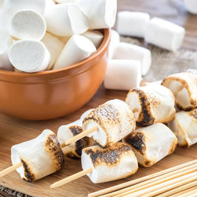 BBQStyle heavy-duty 5mm-thick sticks handle fully loaded marshmallows and hot dogs.