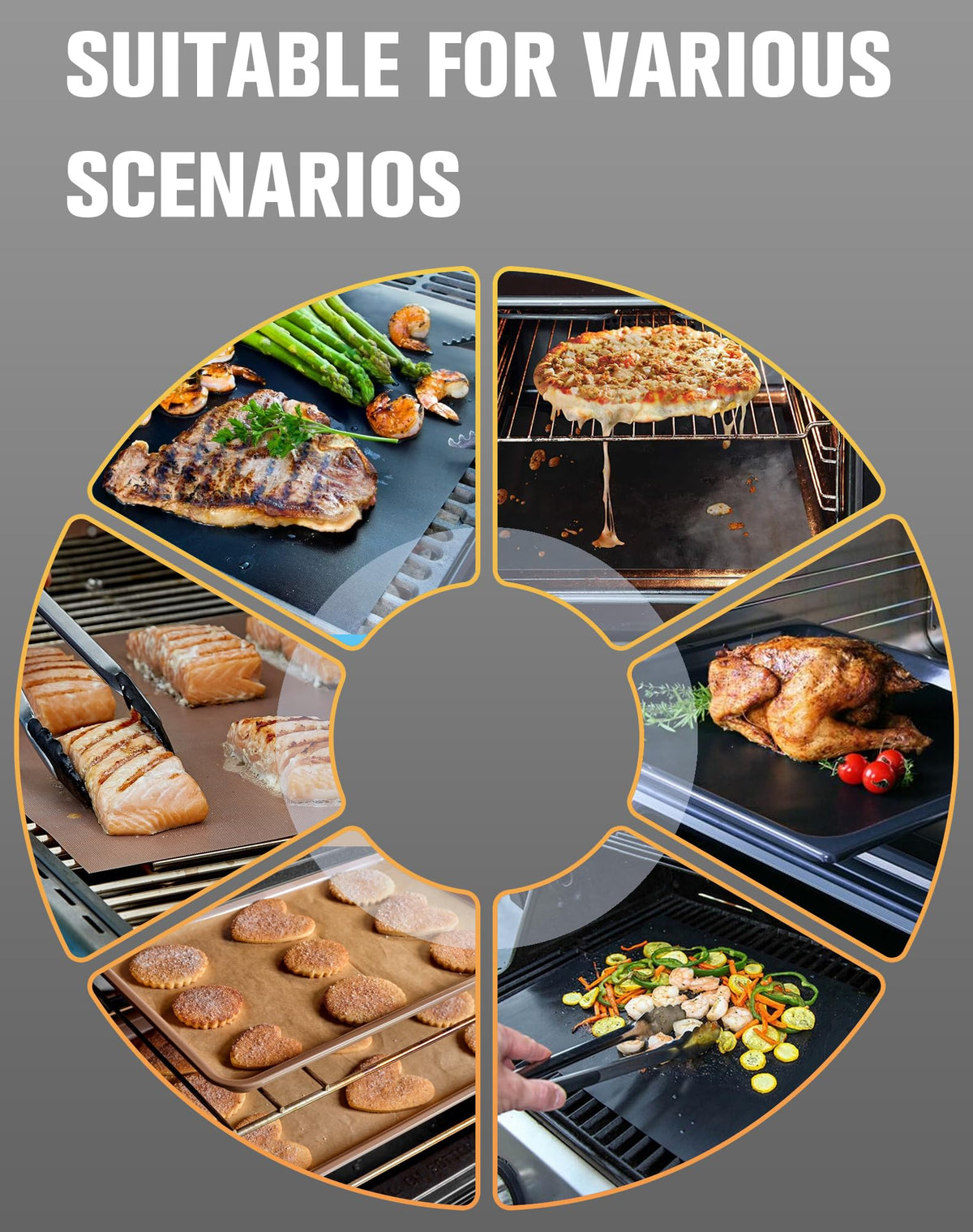 BBQtrips copper grill mats dishwasher safe top rack