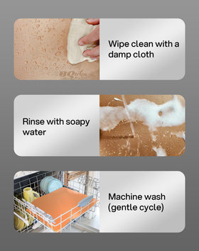 BBQtrips copper grill mats easy cleanup after cooking