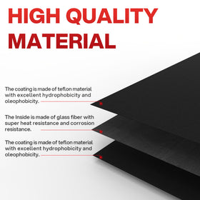 BBQtrips grill mats withstand heat up to 500F for safe grilling