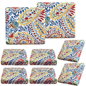 BBSET Paisley cushion cover 8pcs on a bright outdoor sofa for a refreshed look and protection