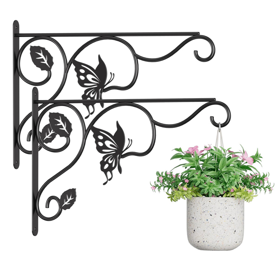 BBTFAA 12-inch heavy-duty plant hook supports up to 30 lbs for outdoor pots