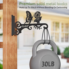 BBTFAA garden patio wall decor with decorative plant hooks