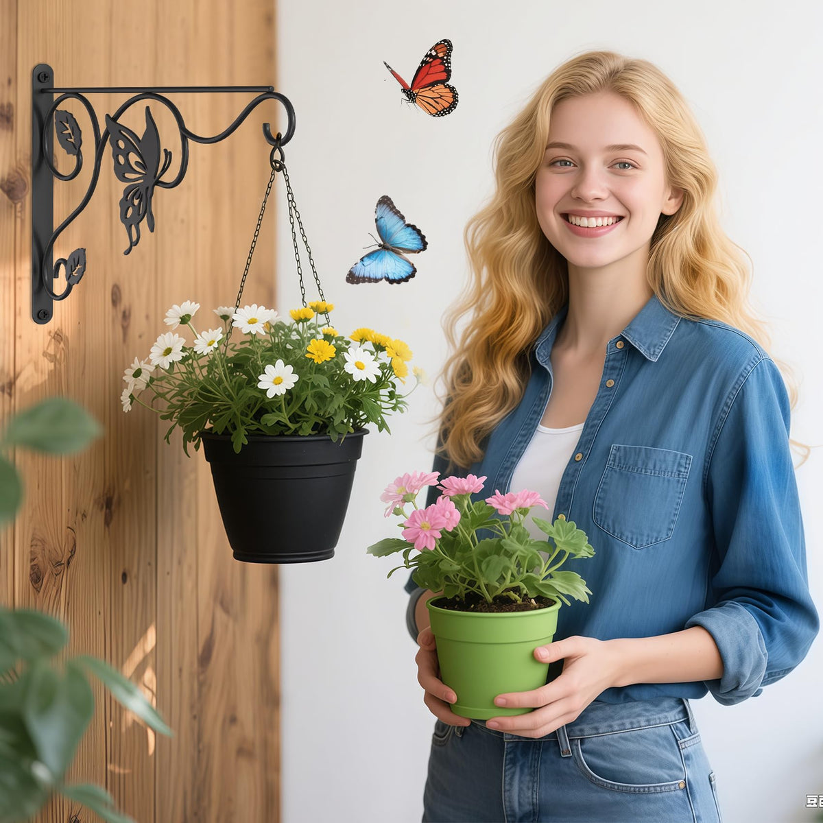 BBTFAA lantern and wind chime hanger enhances outdoor decor