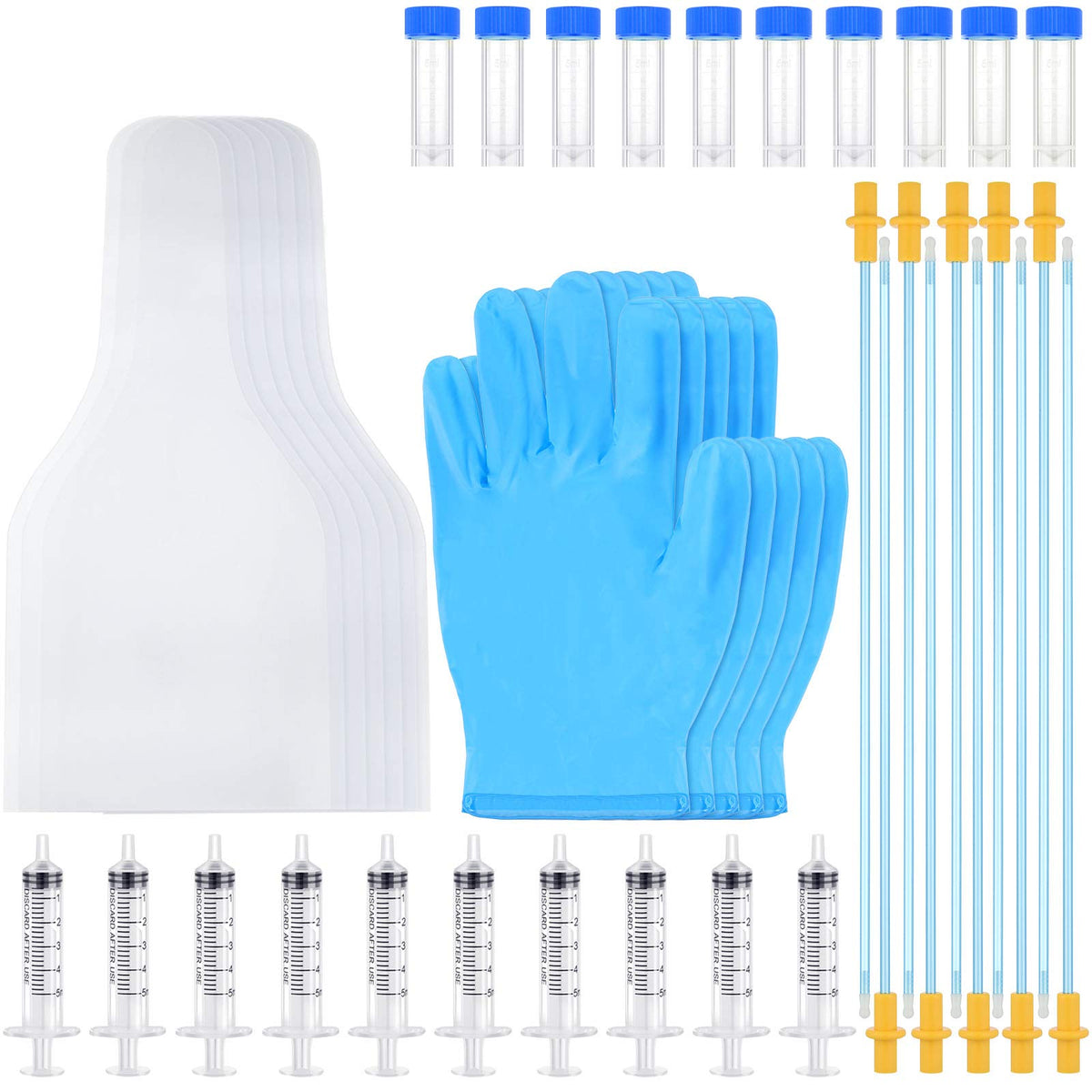 BBTO artificial insemination kit contents organized for efficient canine AI breeding.