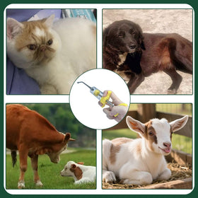BCDHAMATE animal-safe rounded nozzle protects mouth tissues during dosing.