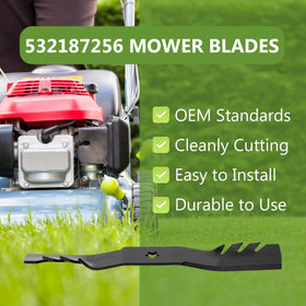 BCQNXX 3-pack blades ready for quick replacement to maintain mowing performance