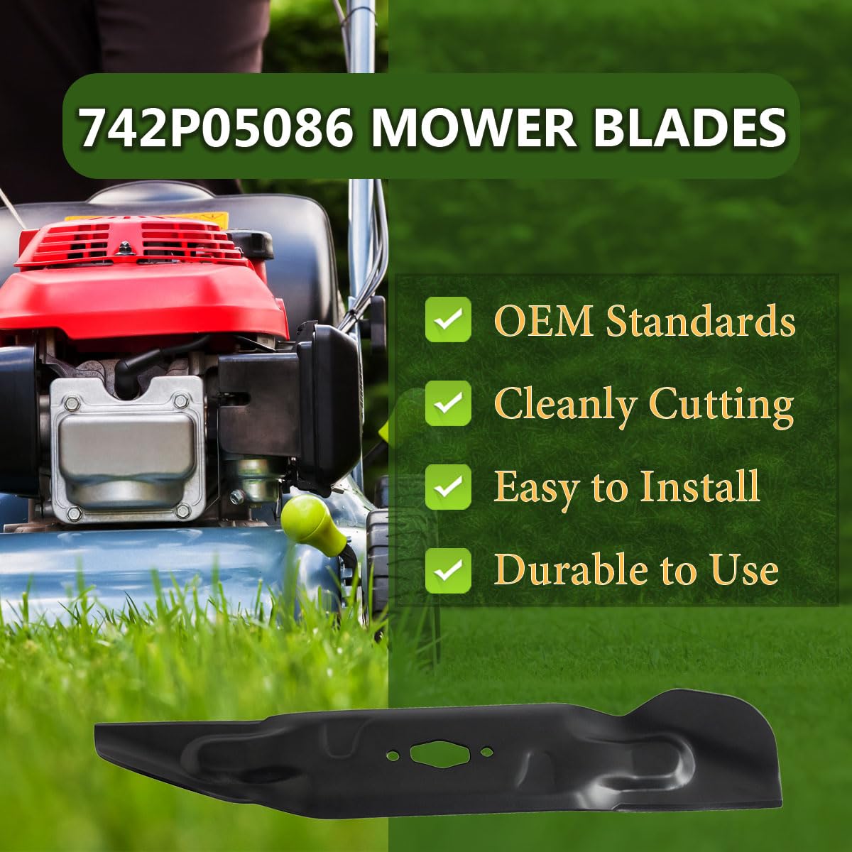 BCQNXX three high-lift blades in a 3-pack for quick replacement