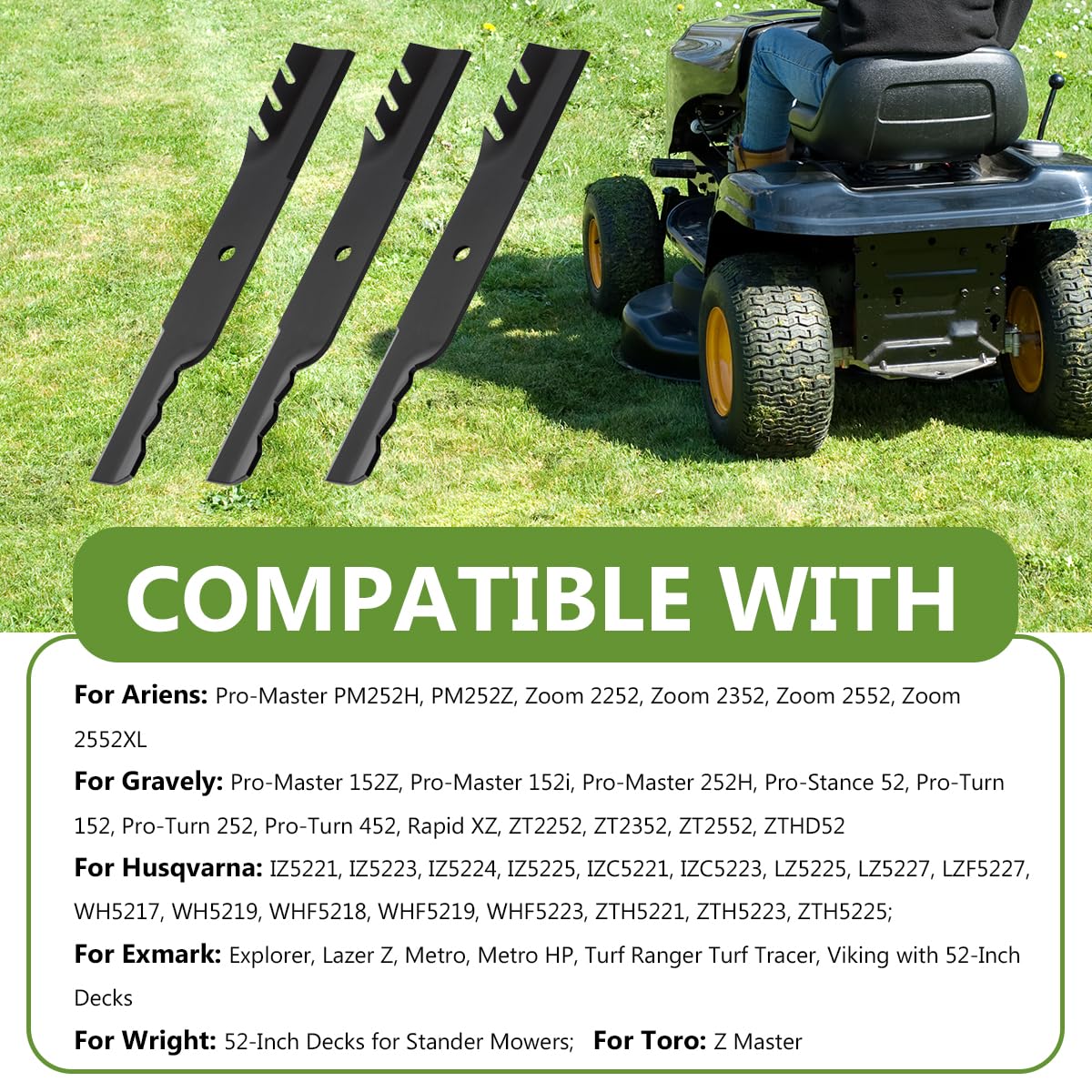BCQNXX 52-inch deck fit shown with universal compatibility