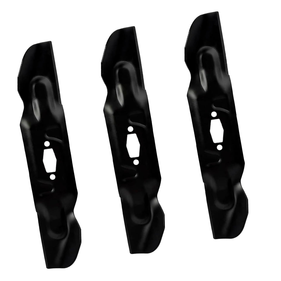 BCQNXX 742P05094 high lift blade 3-pack for 50-inch decks, improves cutting efficiency.