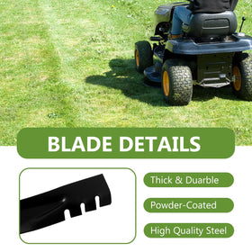 BCQNXX heavy-duty blade surface with protective powder-coat rust-resistant finish