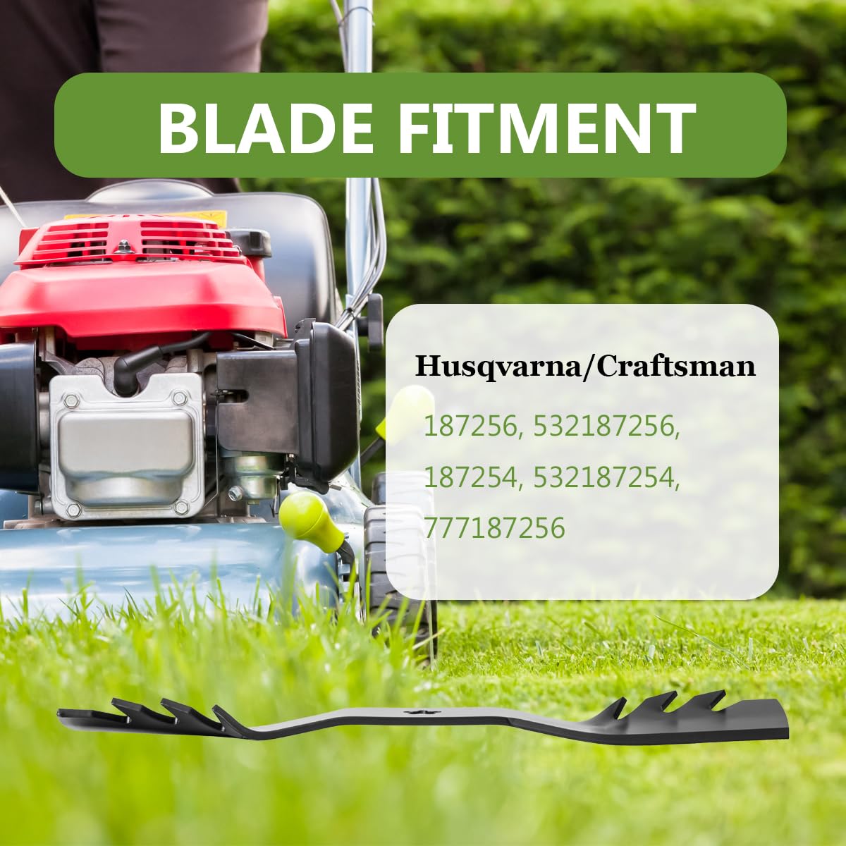 BCQNXX heavy-duty metal blades withstand tough yard tasks