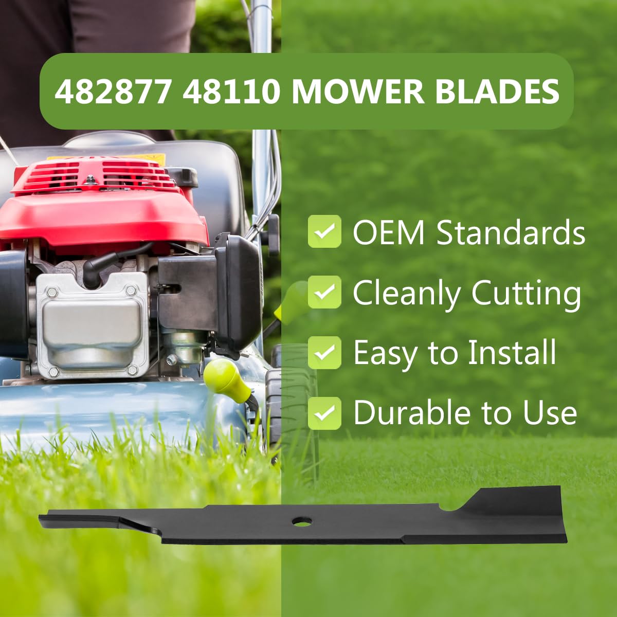 BCQNXX high lift blade edge close-up shows sharpness for clean cuts