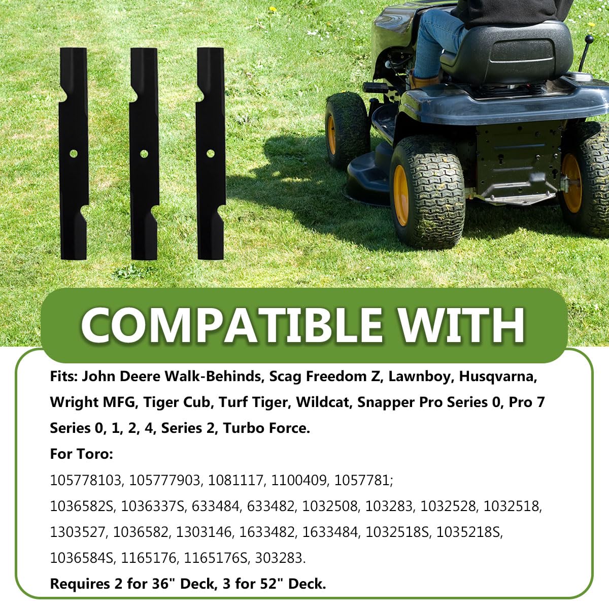BCQNXX high lift blades durable steel construction for durability.