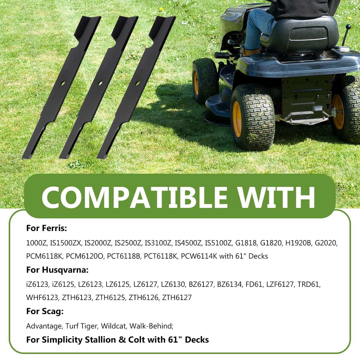 BCQNXX fits Husqvarna 539101733 blades for easy fit and reliable results.