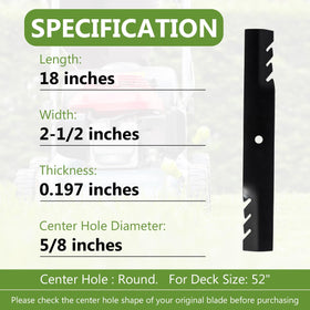 BCQNXX mulching blades closeup in durable steel for even cuts