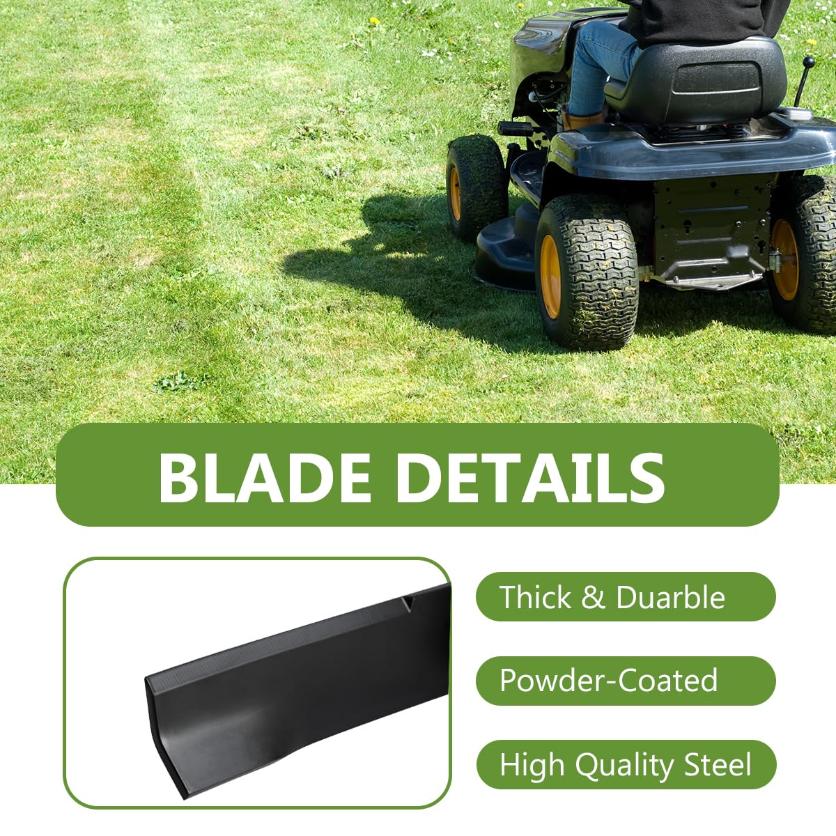 BCQNXX powder-coated blade highlights rust resistance and smooth cutting.