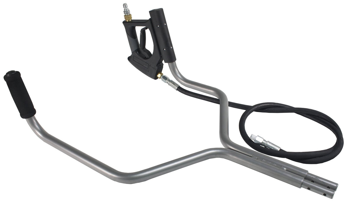 Eight GPM flow supports efficient surface washing at high pressure.