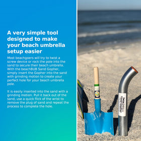 BeachBUB 15-inch hole demo shows fast, stable anchor placement on the beach