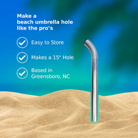 BeachBUB umbrella anchor hole setup ready for windy shore days