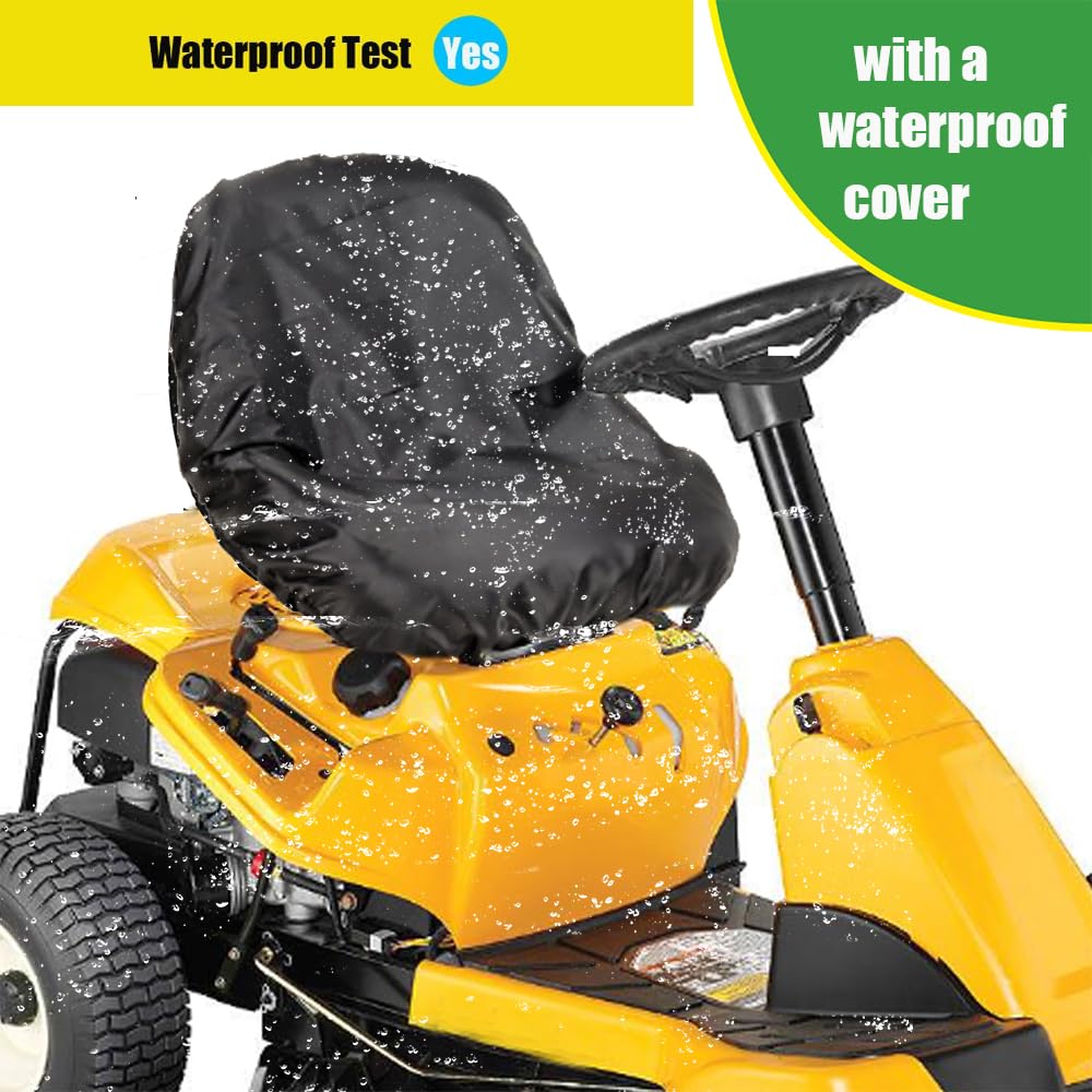 BeadChica Deluxe durable polyester seat cover resists wear while mowing.