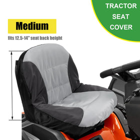 BeadChica Deluxe waterproof seat cover shows universal compatibility for many mower brands.